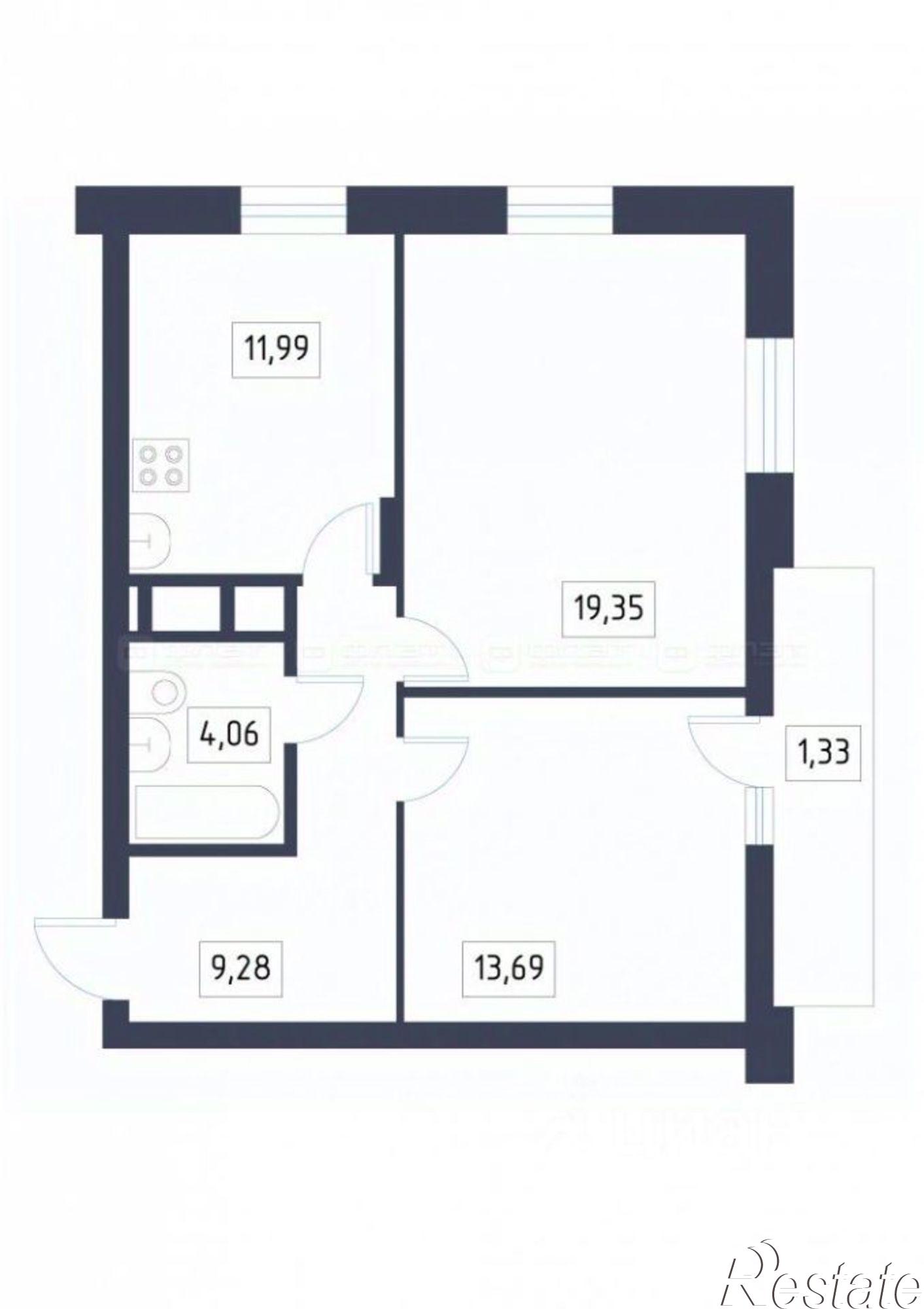 Купить квартиру за 9 600 000 рублей на Татарстан, Казань, Приволжский