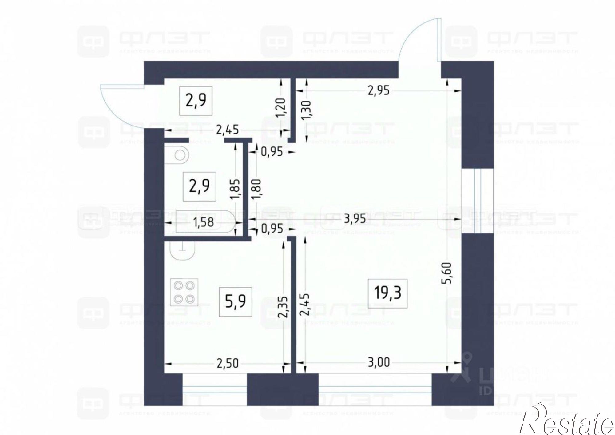 Купить квартиру за 3 390 000 рублей на Татарстан, Казань, Советский, ул. Каштановая, 8