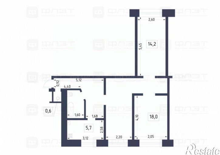 3-комн квартира Комсомольская улица, 2,  д. 2
