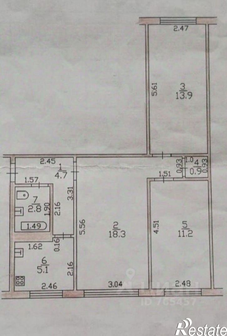 3-комн квартира Юбилейная улица, 13,  д. 13