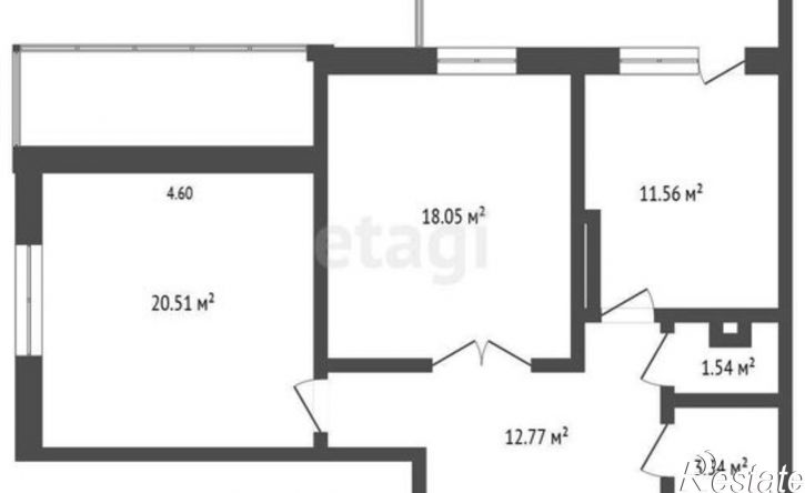 2-комн квартира Республика Татарстан (Татарстан), Набережные Челны, проспект Сююмбике, 74А