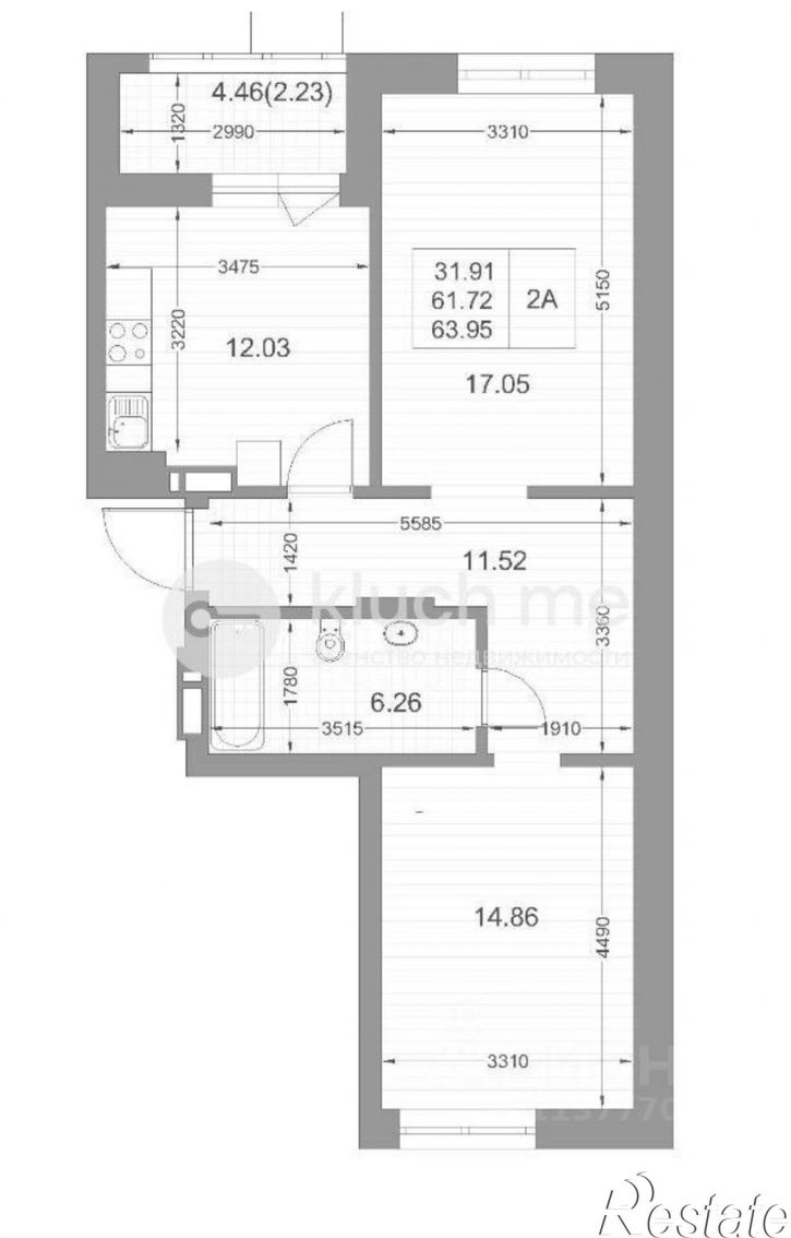 2-комн квартира Республика Татарстан (Татарстан), Казань