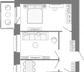 2-комн, 48.01 кв м, этаж 5/10 Казань