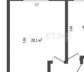 1-комн, 32кв м, этаж 4/5 б-р им Павла Корчагина, 1