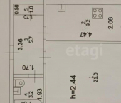 1-комн, 41кв м, этаж 4/9 ул Академика Павлова, 17