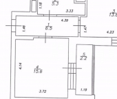 1-комн, 43кв м, этаж 3/18 ул Заслонова, 30/1