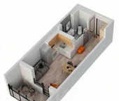 1-комн, 26 кв м, этаж 10/18 ул Авангардная, 53