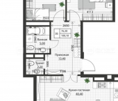 3-комн, 100 кв м, этаж 2/4 Московская улица, 28