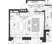 2-комн, 74 кв м, этаж 1/4 Московская улица, 28