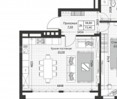 2-комн, 73 кв м, этаж 4/4 Республика Татарстан (Татарстан), Казань, Московская улица