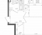 1-комн, 39 кв м, этаж 20/22 ул Бухарская, 5