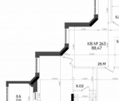 2-комн, 88 кв м, этаж 18/23 улица Аделя Кутуя, 183