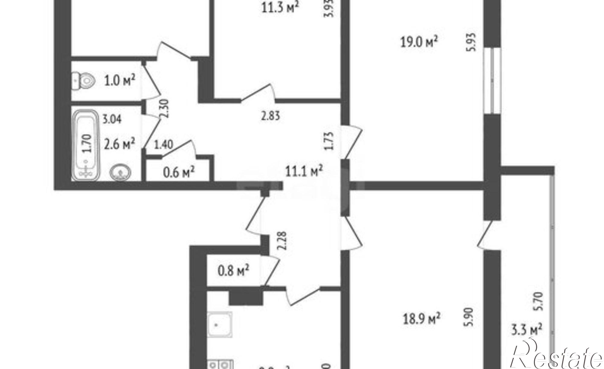 Купить квартиру за 9 800 000 рублей на улица Тельмана, 68