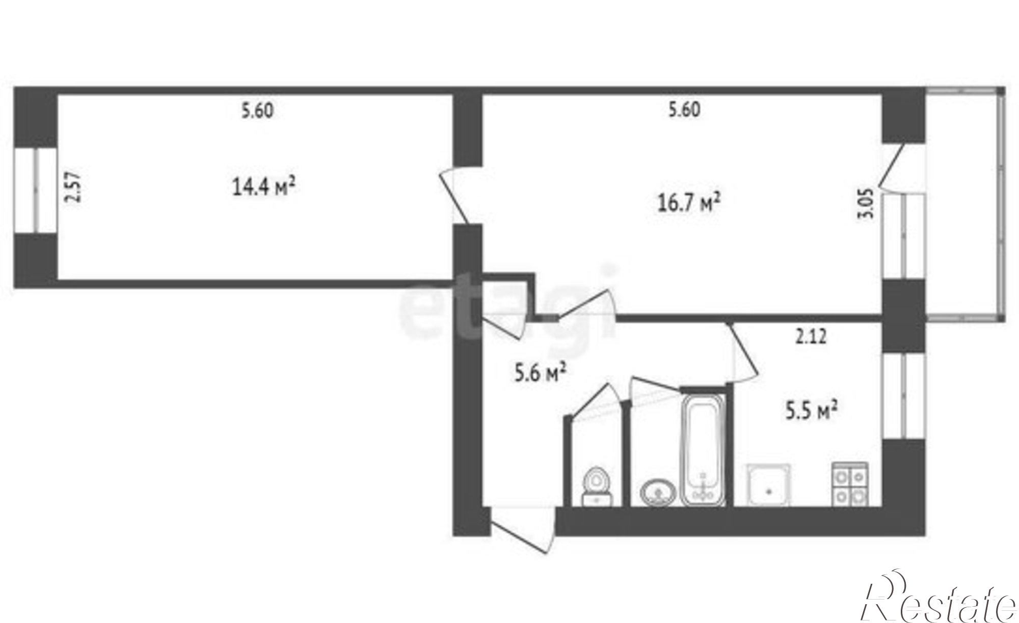 Купить квартиру за 4 300 000 рублей на улица Чернышевского, 42