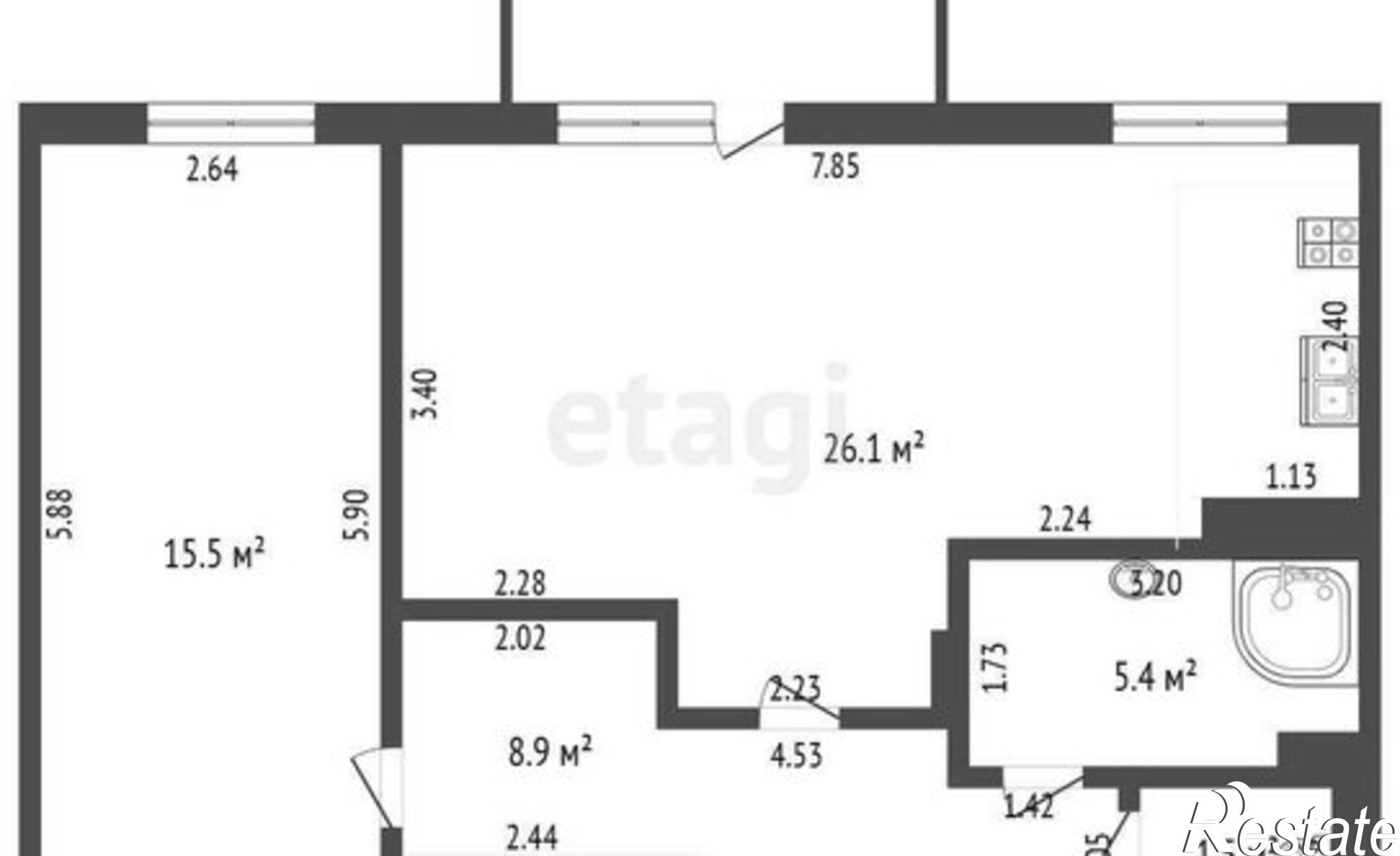 Купить квартиру за 7 600 000 рублей на ул Полевая, 12