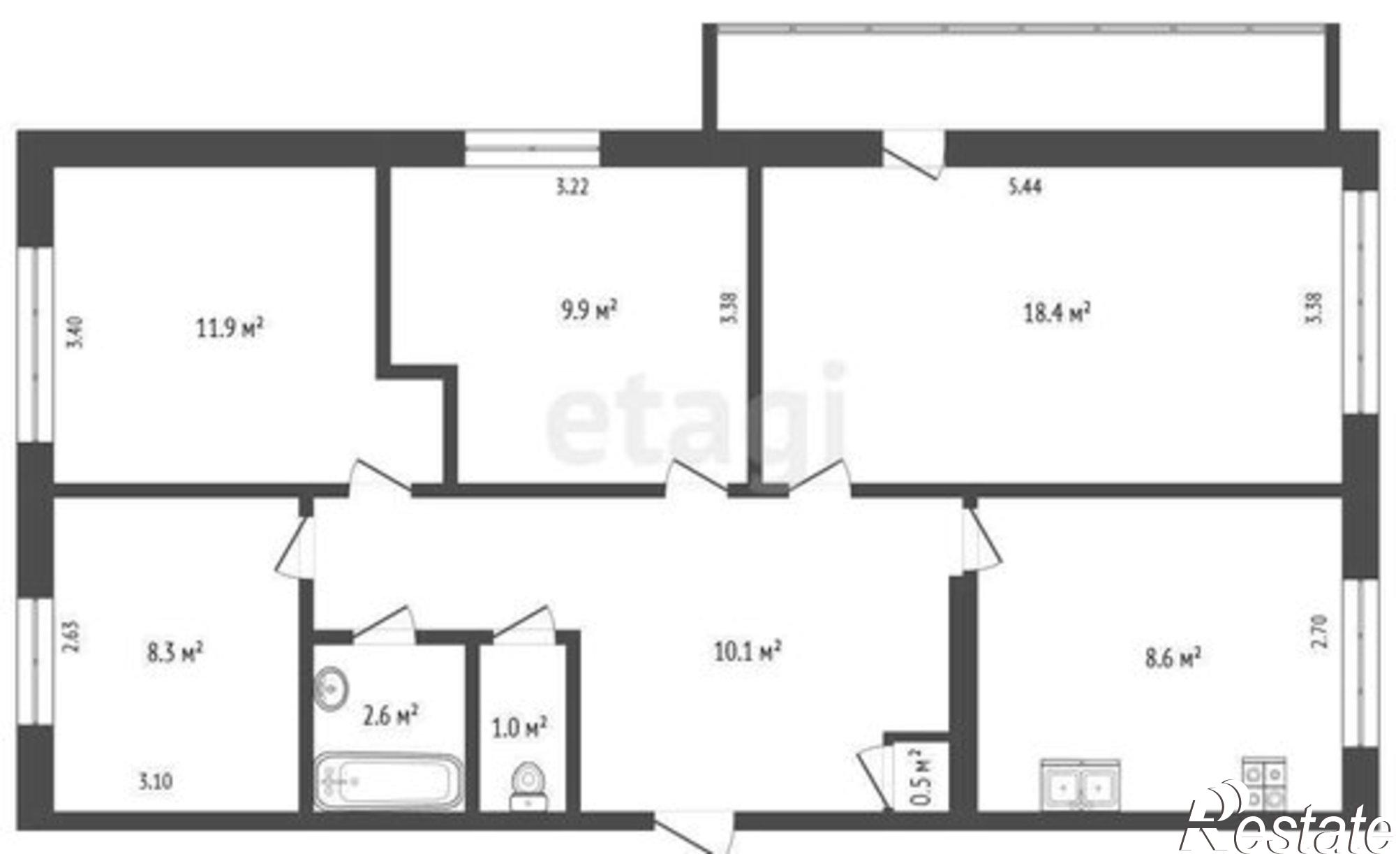 Купить квартиру за 8 900 000 рублей на ул Чернышевского, 43