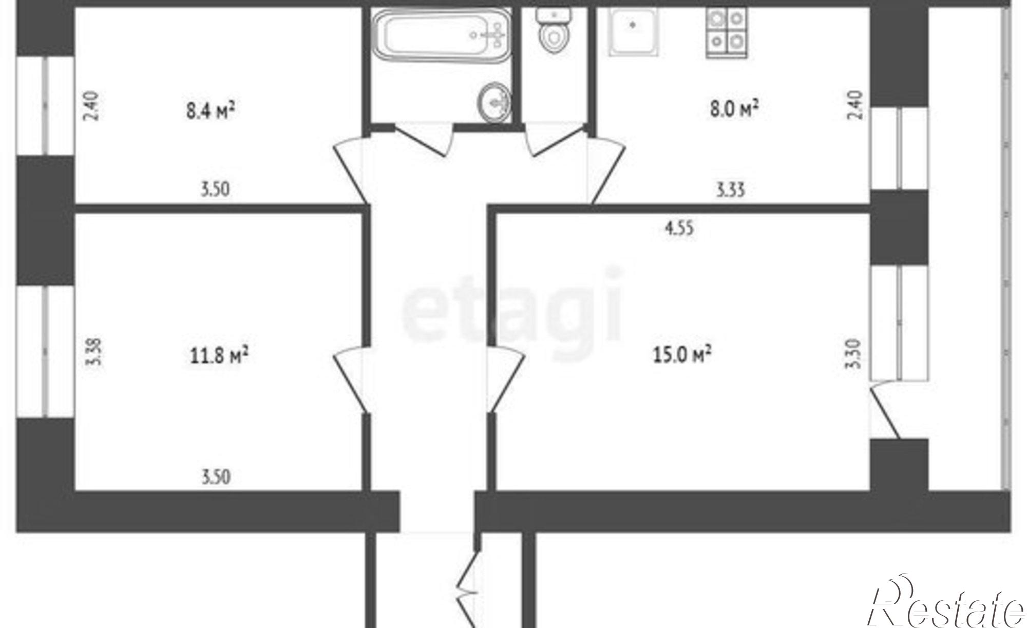 Купить квартиру за 3 050 000 рублей на улица Ленина, 4
