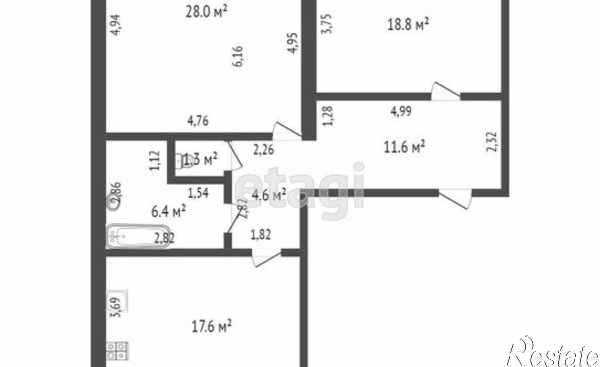 Купить квартиру за 8 400 000 рублей на улица Шевченко, 140