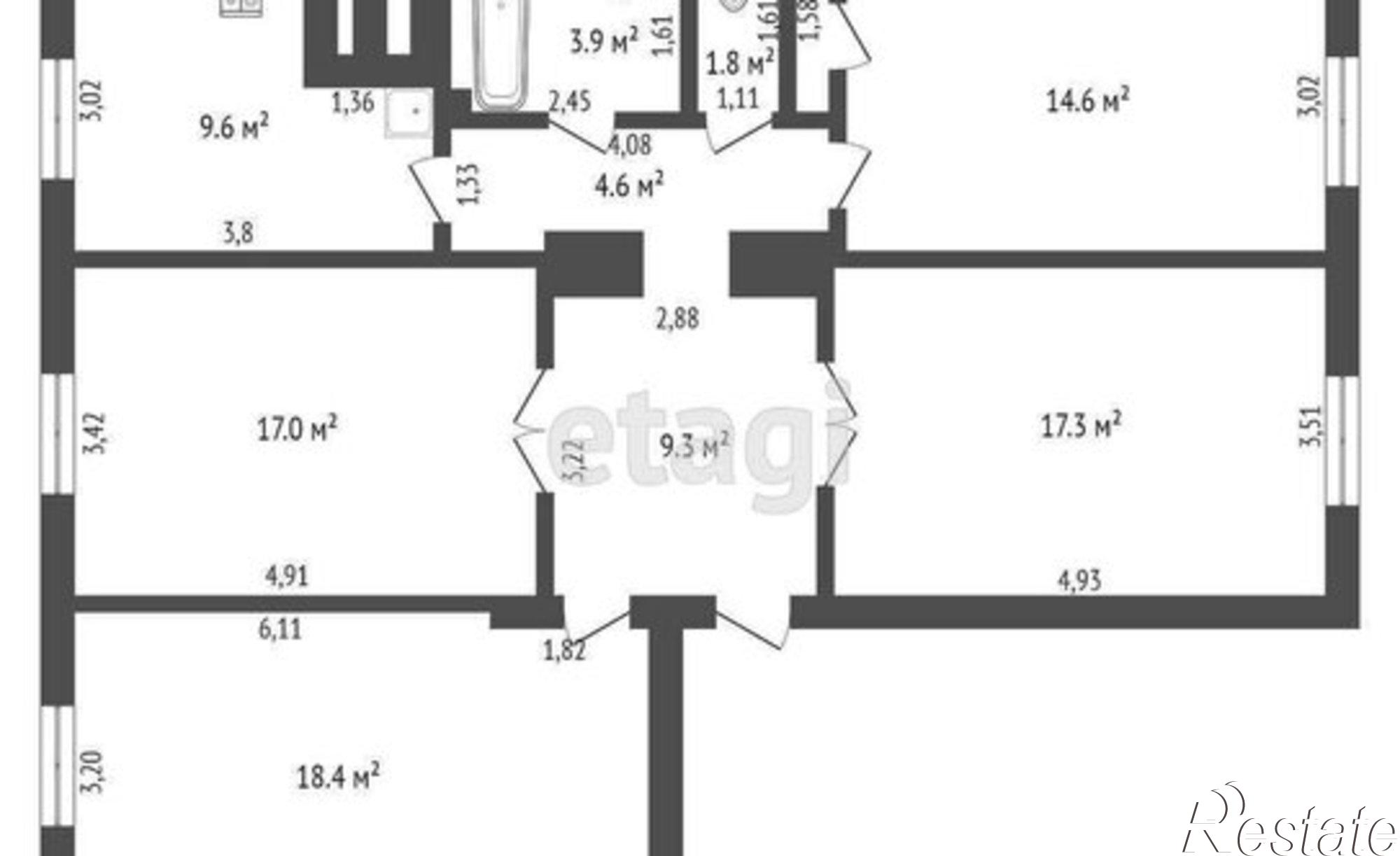 Купить квартиру за 6 200 000 рублей на улица Тукая, 3