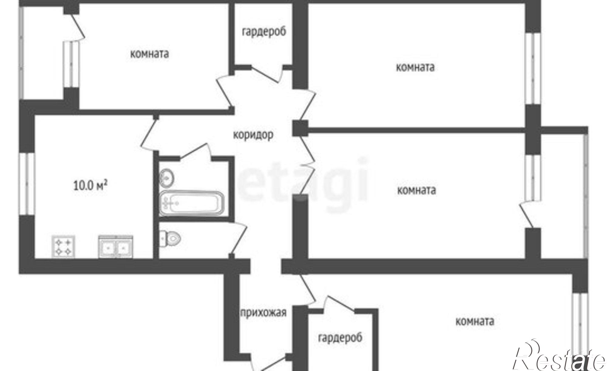 Купить квартиру за 10 500 000 рублей на ул Шевченко, 162