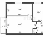 3-комн, 51кв м, этаж 3/5 ул Ленинградская, 31