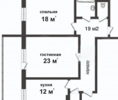 3-комн, 100кв м, этаж 4/5 улица Рината Галеева, 10