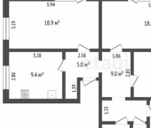 4-комн, 105кв м, этаж 3/9 ул Юнуса Аминова, 2А
