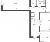 3-комн, 63кв м, этаж 9/9 ул Гафиатуллина, 2