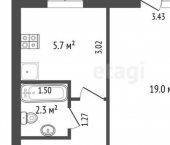 1-комн, 32кв м, этаж 2/5 ул Тельмана, 28А