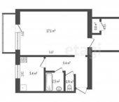 2-комн, 46кв м, этаж 3/3 ул Промышленная, 6