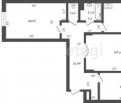 3-комн, 92кв м, этаж 2/7 улица Автомобилистов, 11