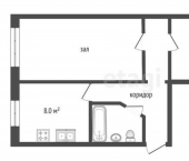 2-комн, 45кв м, этаж 1/5 ул Автомобилистов, 10