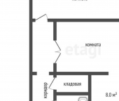 2-комн, 45кв м, этаж 1/4 улица Мусы Джалиля, 33