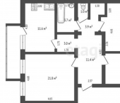 3-комн, 87кв м, этаж 5/5 улица Некрасова, 28