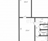 2-комн, 44кв м, этаж 2/5 улица Гафиатуллина, 19