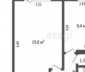 1-комн, 36кв м, этаж 9/10 ул Ленина, 139б