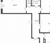 3-комн, 72кв м, этаж 9/9 улица Аминова, 2