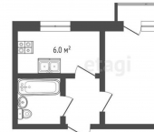 1-комн, 33кв м, этаж 4/9 Объездная улица, 24
