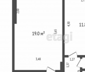 1-комн, 39кв м, этаж 3/5 пр-кт Строителей, 43