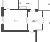 3-комн, 89кв м, этаж 3/3 ул Лермонтова, 47