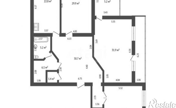 3-комн квартира проспект Тукая, 36,  д. 36