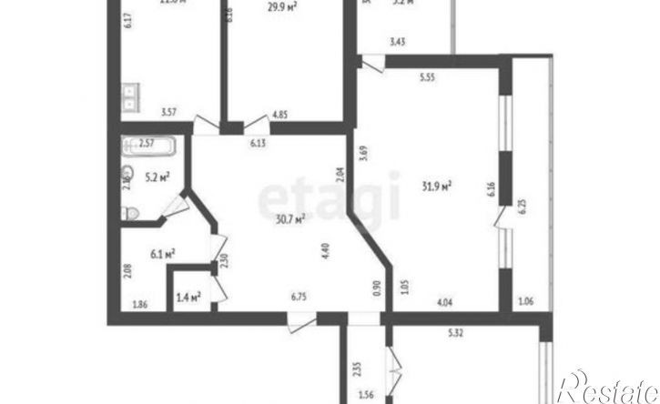 3-комн квартира проспект Тукая, 36,  д. 36