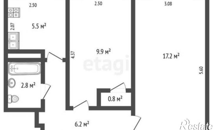 2-комн квартира улица Ризы Фахретдина, 18,  д. 18