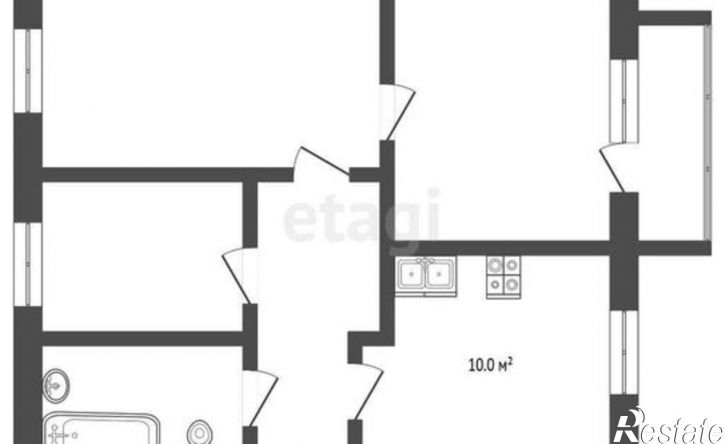 3-комн квартира Габдуллы Тукая пр-кт, 23,  д. 23