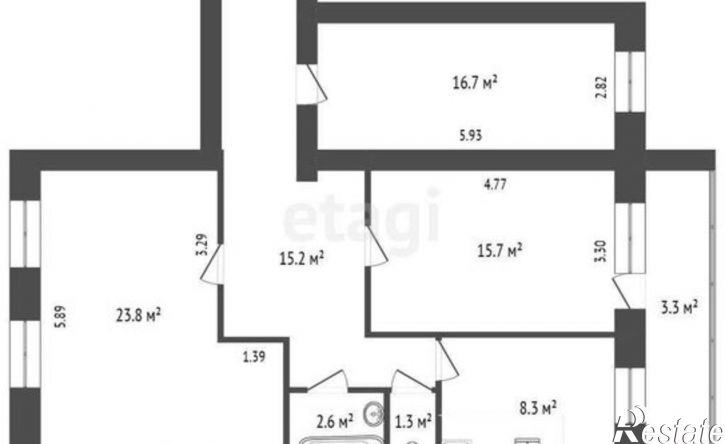 3-комн квартира улица Клары Цеткин, 18,  д. 18