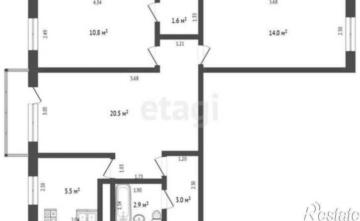 3-комн квартира улица Ленина, 73,  д. 73