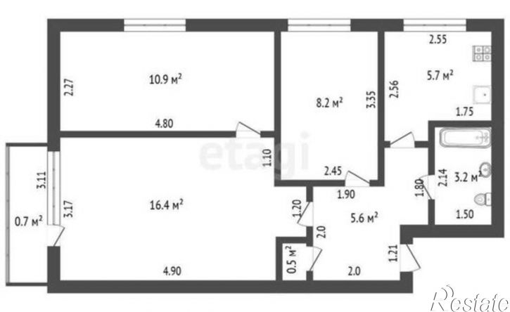 3-комн квартира ул Ленинградская, 31,  д. 31