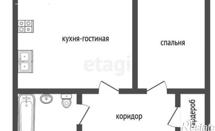 2-комн квартира улица Ризы Фахретдина, 57В/2,  д. 57В/2