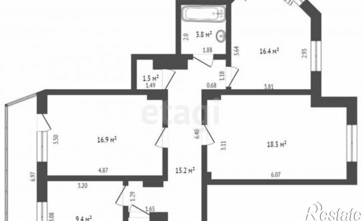 3-комн квартира улица Шевченко, 170,  д. 170