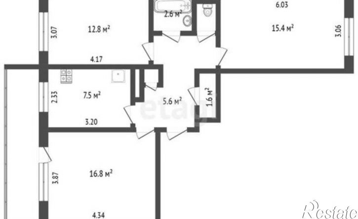 3-комн квартира улица Сулеймановой, 5,  д. 5